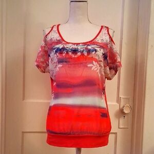 FCold Shoulder Top - pink